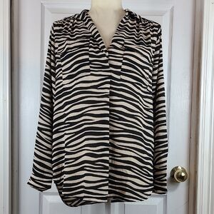 Ann Taylor Zebra Print Blouse